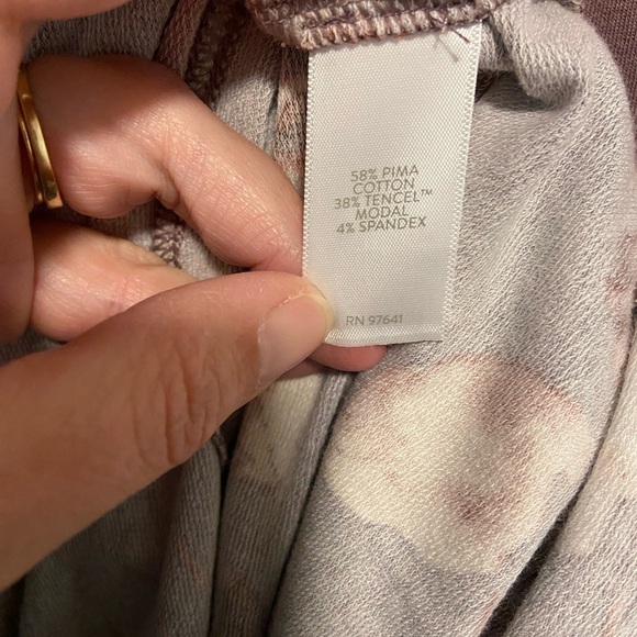 Purejill Women’s Affinity French Terry Floral Midi Shirt Dress Small - Picture 4 of 10